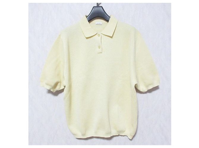Autre Marque Mila Owen Polo Strickpullover mit Formärmeln Gelb