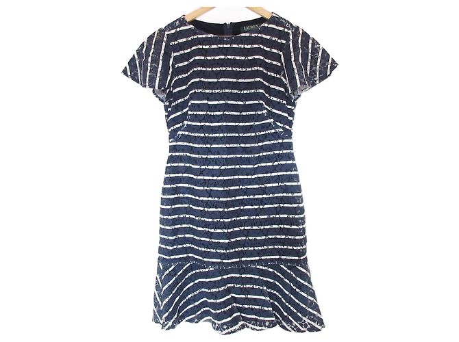 Ralph Lauren Cutwork Lace Dress Blue