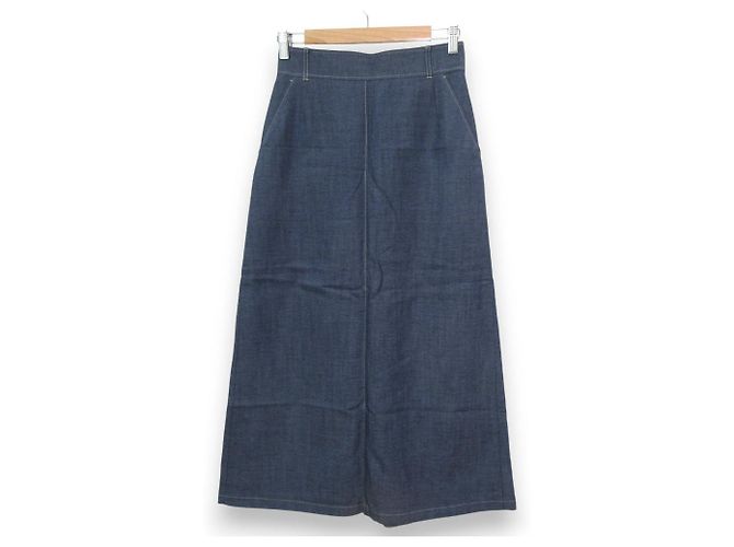 Autre Marque Gonna lunga in chambray ANAYI Blu