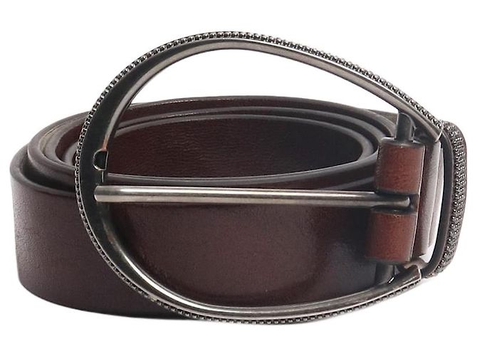 Brunello Cucinelli Dünner Ledergürtel in Braun