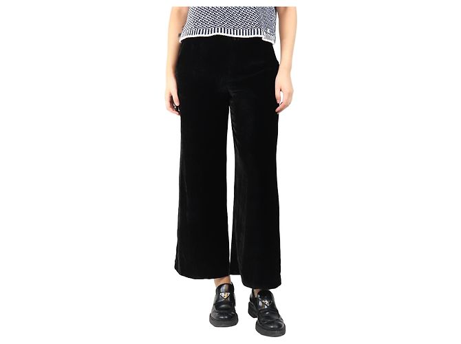 Autre Marque Schwarze Samthose - Größe M