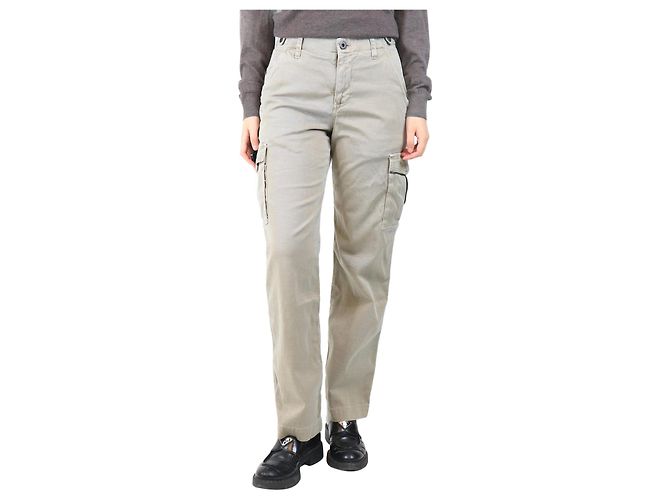 Autre Marque Pantalones cargo neutros - talla UK 8