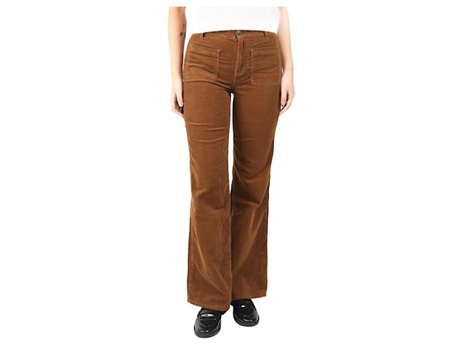 Autre Marque Brown corduroy trousers - size UK 8 Cotton  ref.2610764