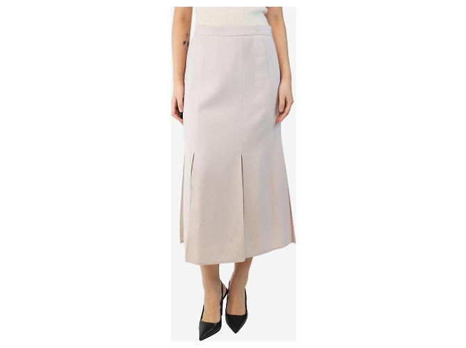 Max Mara Neutral midi skrit - size UK 14