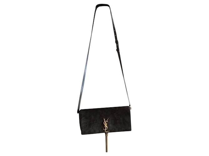 Yves Saint Laurent Kate 99 tassel en Suède couleur taupe 