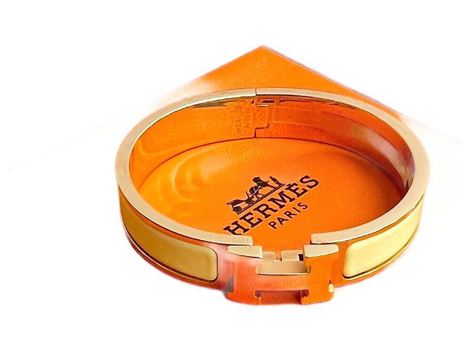 Bracelet Click H d'Hermès Doré Métallisé