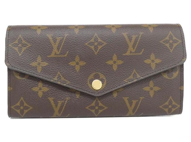 Slender Portafoglio Lungo Monogram Louis Vuitton Marrone