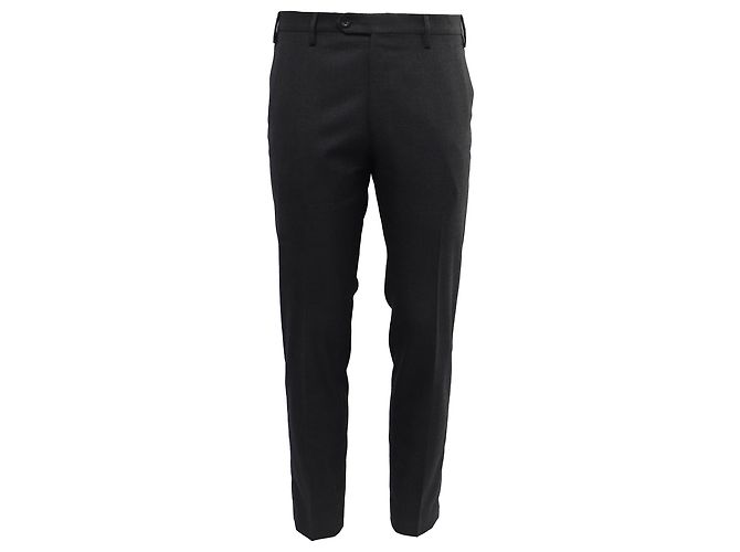 Autre Marque Mr. P. Slim-Fit Trousers in Black Wool