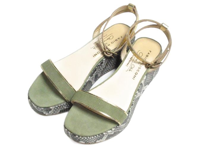 Autre Marque Sandálias de plataforma de python limitadas Fabio Rusconi × Odette e Odile Verde