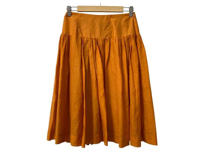 Autre Marque Gonna in cotone e seta Paule Ka Arancione