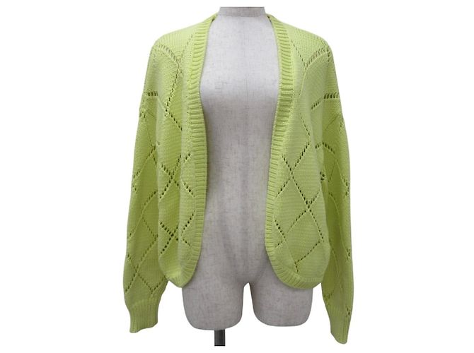 Autre Marque BORDERS at BALCONY SPRING CHUNKY KNIT Cardigan Yellow