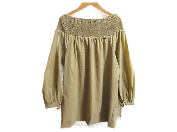 Autre Marque BLUSE MIT RÜSCHENÄRMELN STUNNING LURE Braun Beige