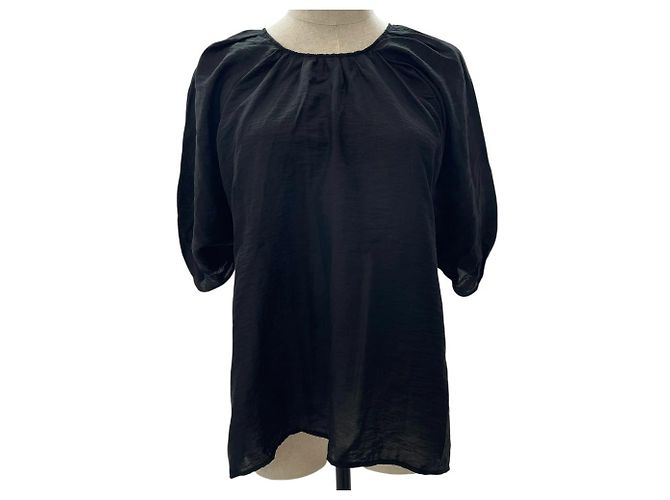 Autre Marque Gathered Bluse EMMEL REFINES Schwarz