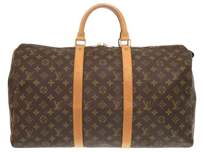 Sac Boston Keepall 50 Monogram Louis Vuitton Marron Monogramme