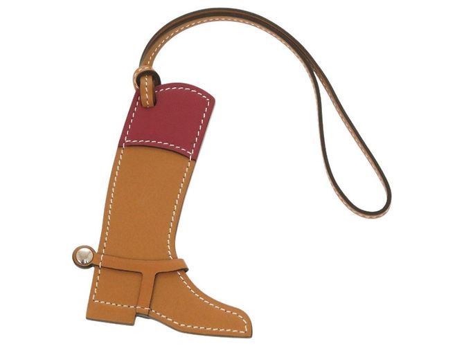 Charm de Bolsa Botas Paddock Hermès Marrom