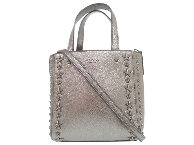 Borsa Jimmy Choo Mini Pegasi Star Stud 2 in 1 Argento