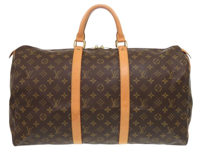 Sac Boston Keepall 50 Monogram Louis Vuitton Marron Monogramme