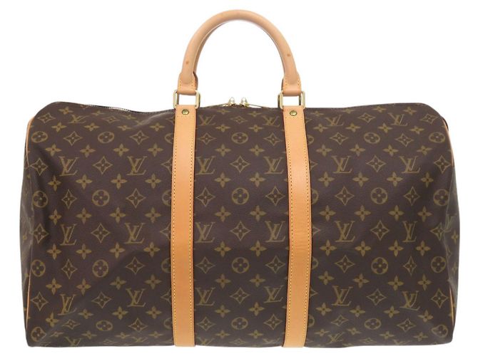 Sac Boston Keepall 50 Monogram Louis Vuitton Marron Monogramme