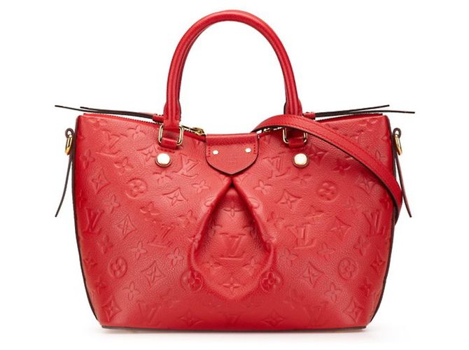 Louis Vuitton Monogram Empreinte Mazarine PM Handtasche Rot Fuschia
