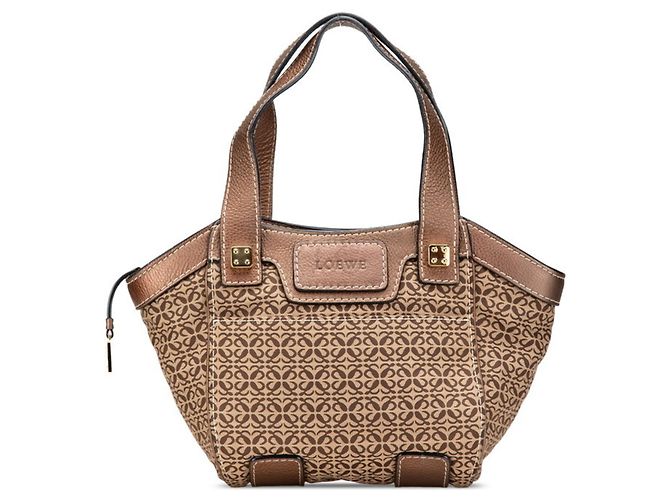 Bolsa de mão New Road da Loewe Marrom Bege
