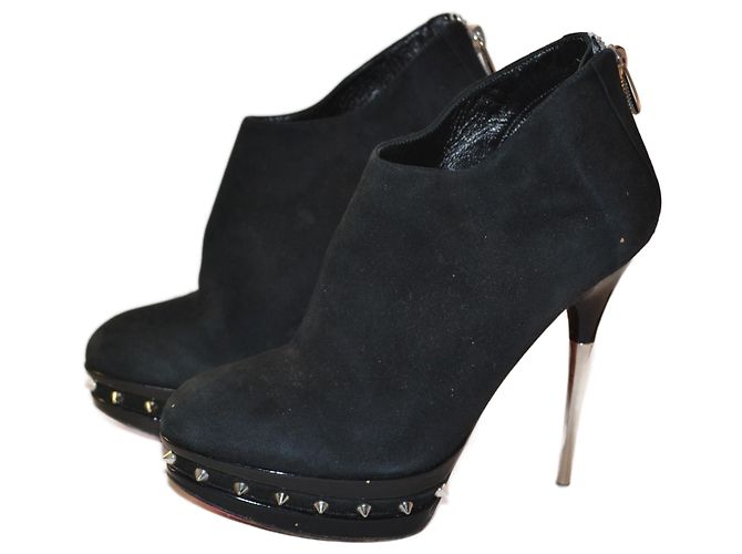 Bottines Luciano Padovan en daim noir