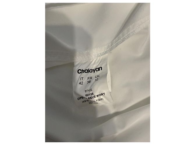 Camicia Hussein Chalayan Bianca in Cotone a Maniche Aperte Bianco