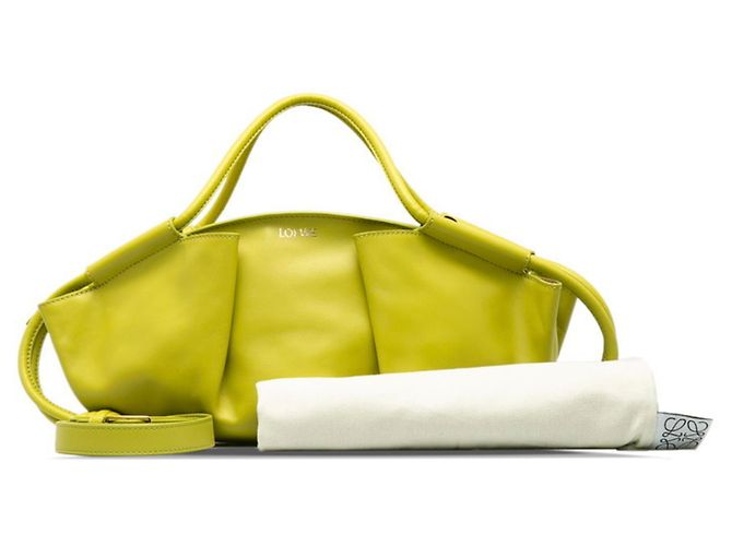 Bolsa de mão/ombro em couro verde Loewe Paseo