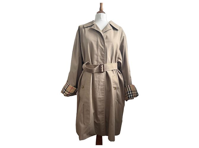 Gabardina Burberry Marrón de Algodón Castaño