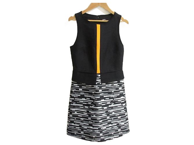 Ärmelloses Kleid Jil Sander Navy Schwarz Weiß Orange