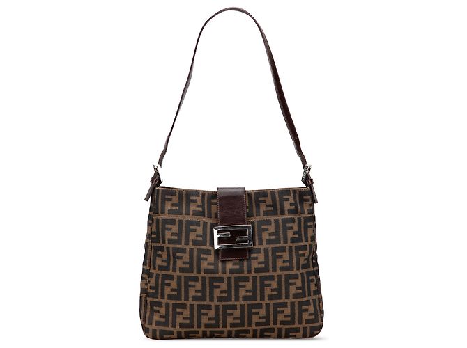 Fendi Brown Zucca Canvas Shoulder Bag