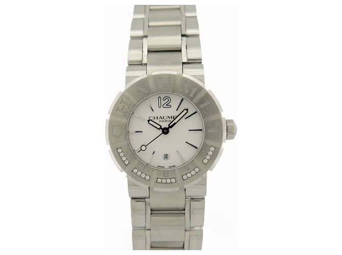 RELÓGIO CHAUMET CLASS ONE 622C 33MM EM AÇO COM 20 DIAMANTES RELÓGIO LADY QUARTZ