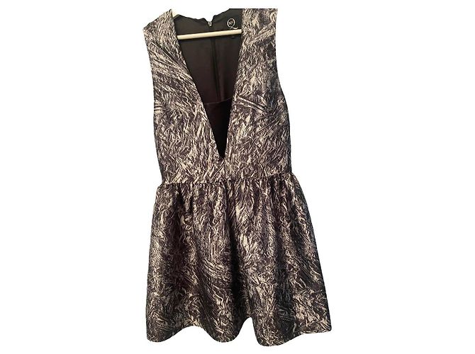 Alexander McQueen Mini Kleid Dunkelgrau Polyester Anthrazitgrau