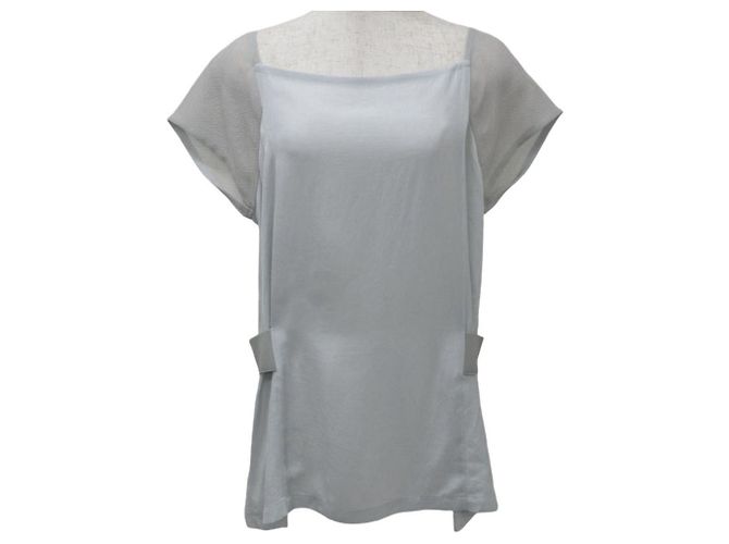 Triacetat-Oberteil von ISSEY MIYAKE Grau