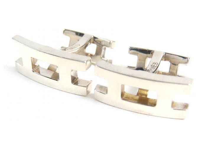 Hermès Gemelli H Logo HERMES Argento