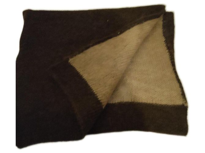 Bufanda reversible Cyrillus de baby alpaca marrón Marrón claro Marrón oscuro