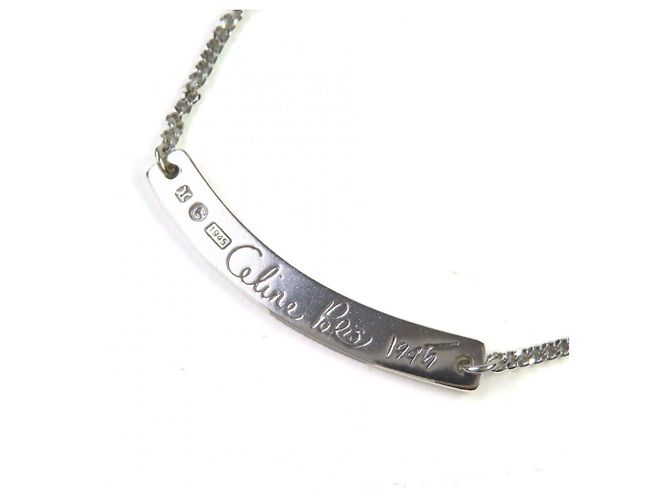 Céline Collar Placa Logo Macadam SV925 de Celine