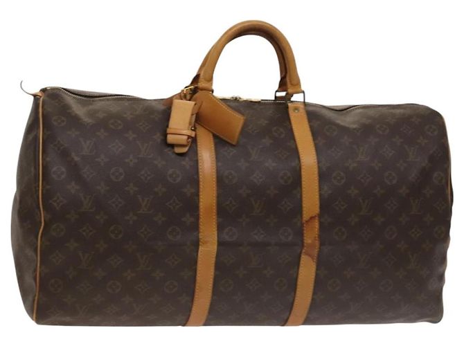 Borsa Keepall Louis Vuitton in tela Monogram 60 Marrone