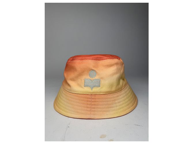 Sombrero bucket logo Isabel Marant Amarillo Naranja