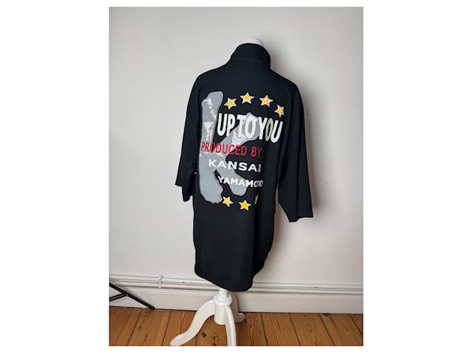 Autre Marque Vintage Kansai Yamamoto Short Sleeve Men’s Jacket Black White XL Polyester  ref.2615300