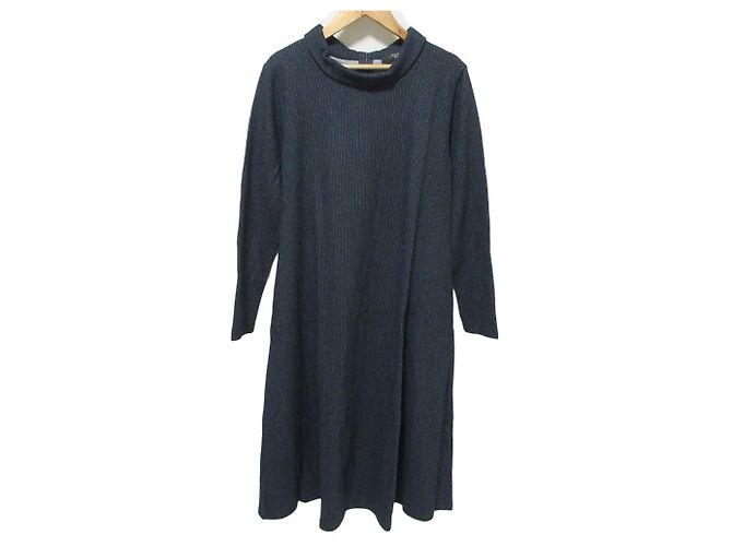 Abito Lungo a Righe Max Mara Weekend Blu Blu navy