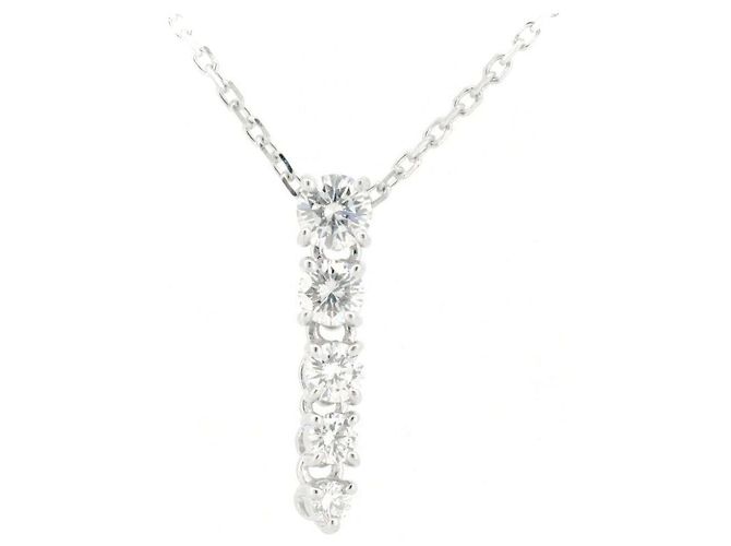 Mikimoto K18WG Diamant-Halskette Silber