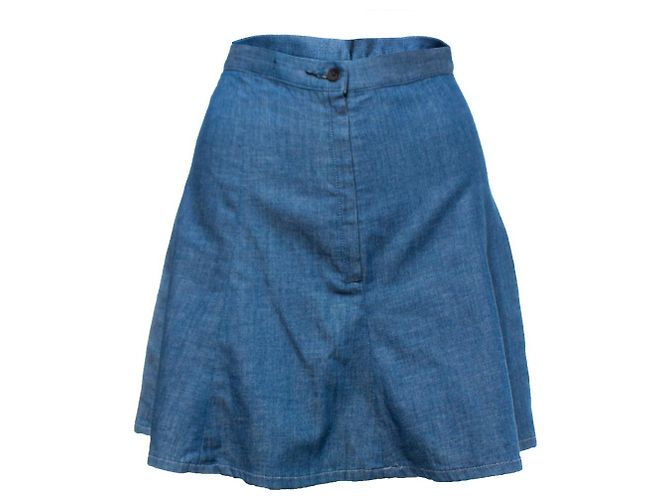 Saia de denim Rag & Bone Azul