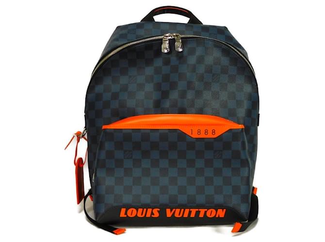 Louis Vuitton Discovery Damier Cobalt Backpack Orange Cloth  ref.2615774