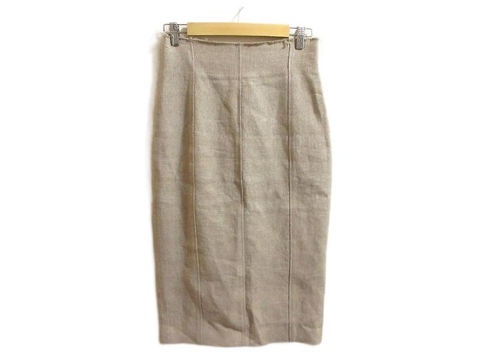 Autre Marque Leinenrock Whim Gazette Beige