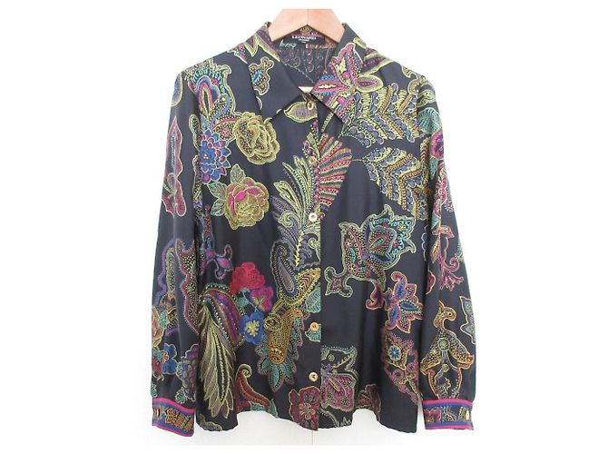 Autre Marque Camicia in seta stampata LEONARD Multicolore
