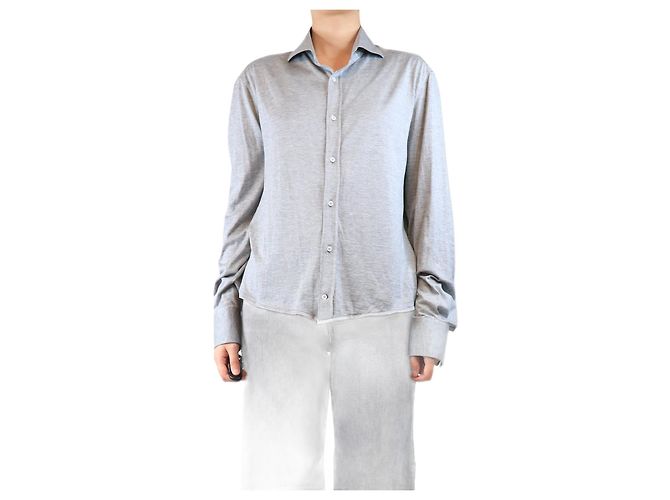 Brunello Cucinelli Camicia in jersey grigia - taglia M Grigio