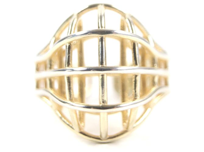 Bottega Veneta 3D Wire Ring in Silver