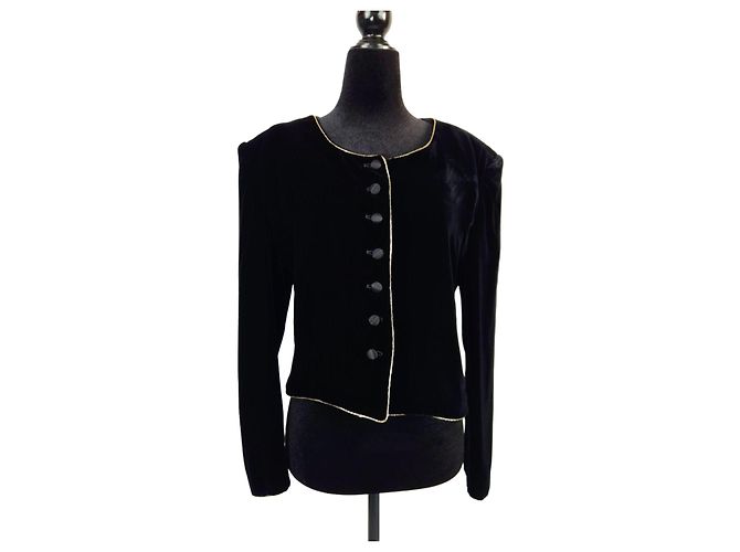Genny schwarze Samtjacke