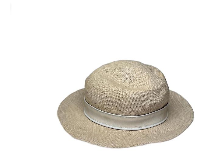 Vintage Jil Sander Panama-Hut Weiß