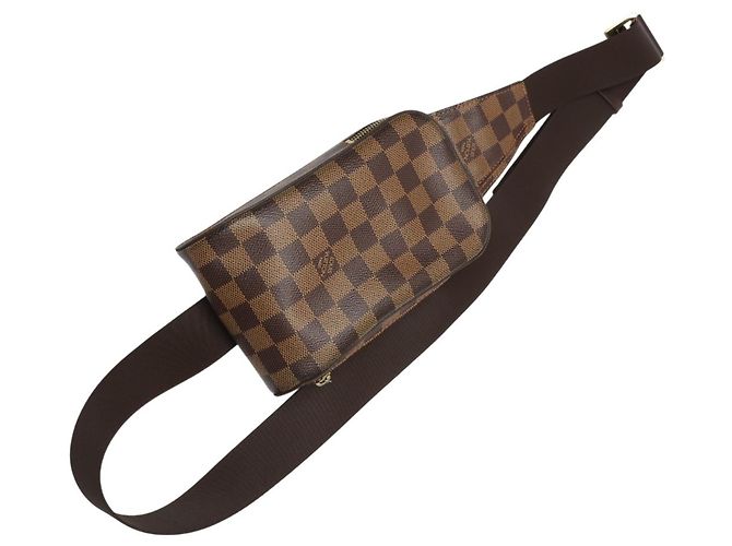 Bolsa de cintura Damier Geronimos Louis Vuitton Marrom Damier ebene